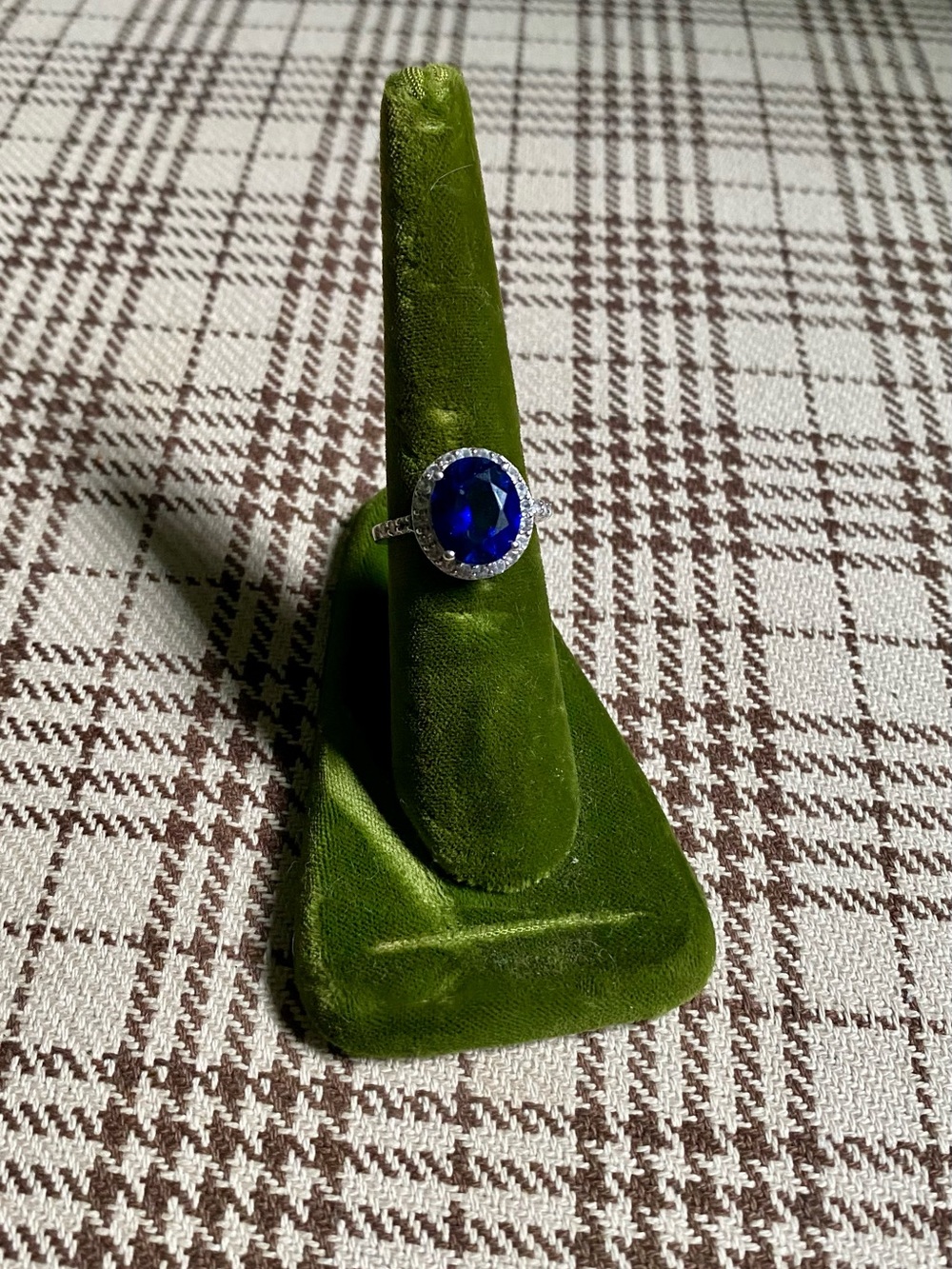 Blue Halo Cocktail Ring - Women's Fashion Ring